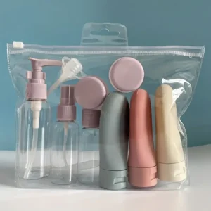 Transparent Travel Packaging Bottle Portable Cosmetics Care Set